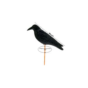 Lokvogel magnum waggle crow geflockt 50cm + rotatie systeem 4st -0