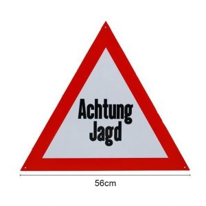 Waarschuwingsbord aluminium Achtung Jagd 56 cm - 2mm dik-0